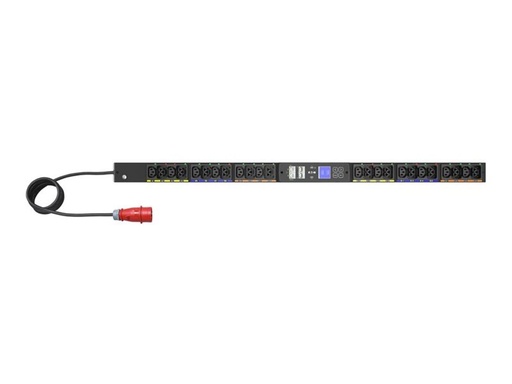 [EVSWF316A] Eaton G4 - Stromverteilungseinheit (Rack - einbaufähig) - 16 A, geschaltet - Wechselstrom 240/415 V - 11 kW - 3 Phasen - Ethernet 10/100/1000, serial - Eingabe, Eingang IEC 60309 16A - Ausgangsanschlüsse: 24 (12 x IEC 60320 C13, 12 x IEC 60320 C39)