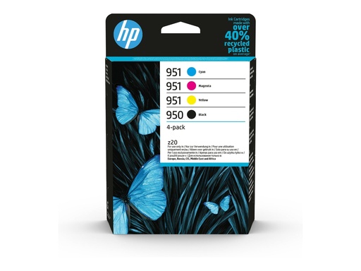 [6ZC65AE#301] HP 950/951 - 4er-Pack - Schwarz, Gelb, Cyan