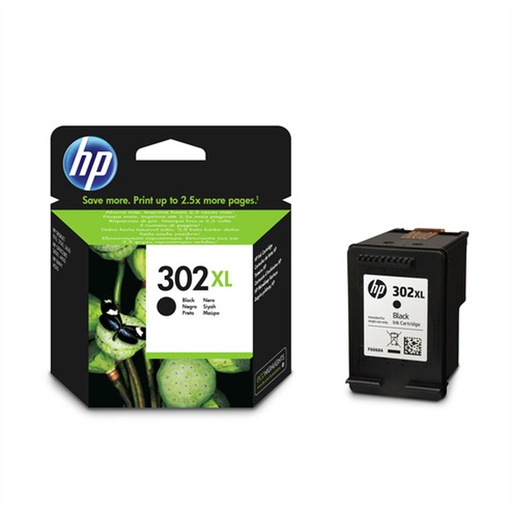 [F6U68AE#UUS] HP Original 302XL Schwarz Druckerpatrone mit hoher Reichweite - Hoch - Schwarz - Tinte auf Pigmentbasis - 1 Stück(e) - 430 Seiten