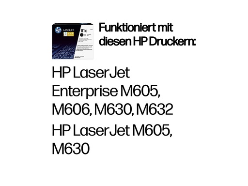 [CF281X] HP 81X - Hohe Ergiebigkeit - Schwarz - original - LaserJet - Tonerpatrone (CF281X)
