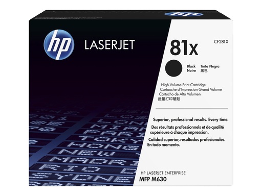 [CF281X] HP 81X - Hohe Ergiebigkeit - Schwarz - original - LaserJet - Tonerpatrone (CF281X)