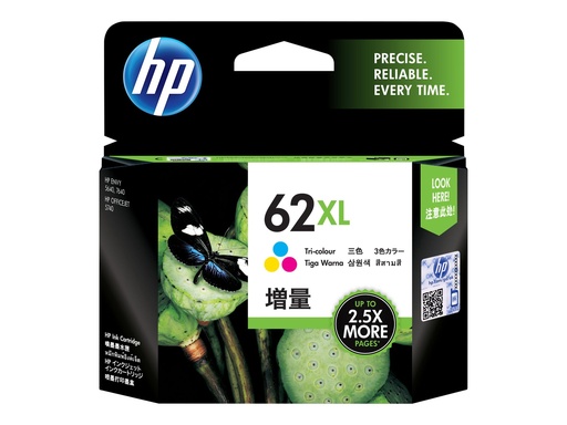 [C2P07AE#301] HP 62XL - Hohe Ergiebigkeit - Farbe (Cyan, Magenta, Gelb)