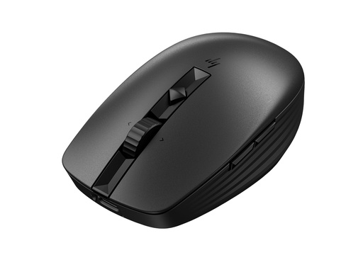 [6E6F2AA#ABB] HP 710 - Maus - wiederaufladbar - 7 Tasten - kabellos - Bluetooth 5.3, 2.4 GHz - kabelloser Empfänger (USB)