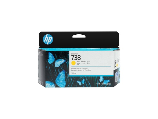 [498N7A] HP 738 - 130 ml - Gelb - original - DesignJet