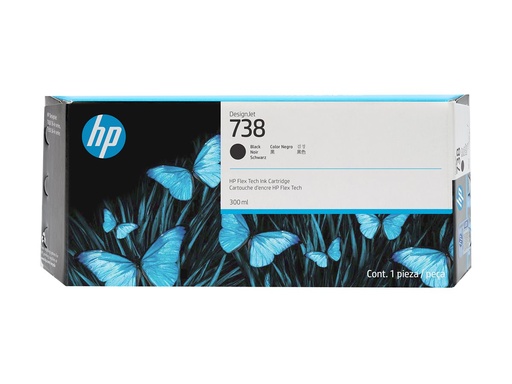 [498N8A] HP 738 - 300 ml - Schwarz - original - DesignJet