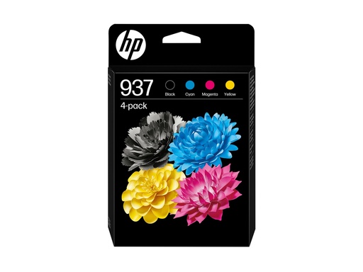 [6C400NE] HP 937 - 4er-Pack - Schwarz, Cyan, Magenta, Gelb