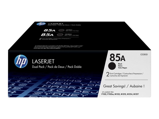 [CE285AD] HP 85A - 2er-Pack - Schwarz - original - LaserJet - Tonerpatrone (CE285AD)