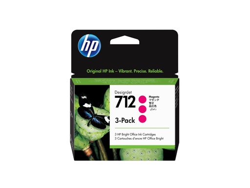 [3ED78A] HP 712 - 3er-Pack - 29 ml - Magenta - original
