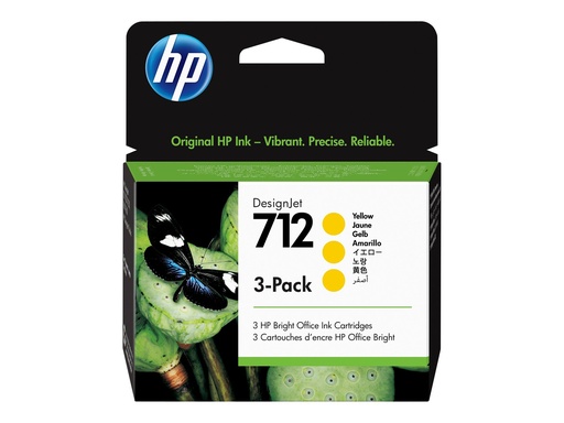 [3ED79A] HP 712 - 3er-Pack - 29 ml - Gelb - original - DesignJet