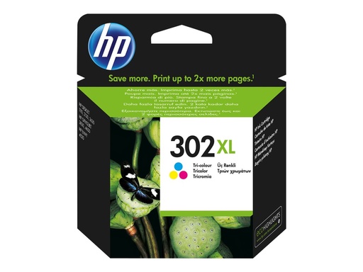 [F6U67AE#UUS] HP 302XL - 8 ml - Hohe Ergiebigkeit - Farbe (Cyan, Magenta, Gelb)