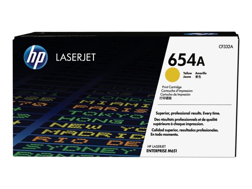 [CF332A] HP 654A - Gelb - original - LaserJet - Tonerpatrone (CF332A)