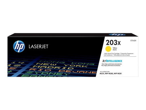 [CF542X] HP 203X - Hohe Ergiebigkeit - Gelb - original - LaserJet - Tonerpatrone (CF542X)