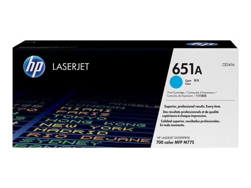 [CE341A] HP 651A - Cyan - original - LaserJet - Tonerpatrone (CE341A)
