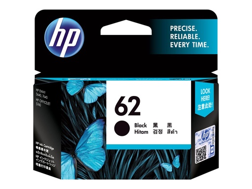 [C2P04AE#UUS] HP 62 - Schwarz - original - Tintenpatrone - für ENVY 55XX, 56XX, 76XX