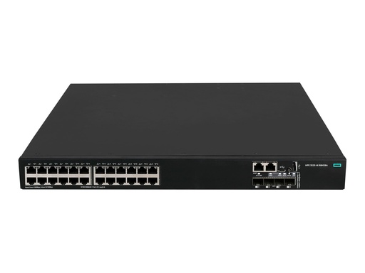 [S3K91A] HPE Networking Comware 5520HI 24p 10/100/1000BASE-T 4p SFP+ 1G/10G 1-slot TAA Switch - Switch - 1 Steckplatz für Erweiterungsmodul - L3 - managed - 24 x 10/100/1000Base-T + 4 x 1 Gigabit / 10 Gigabit SFP+ (Uplink / Stacking)