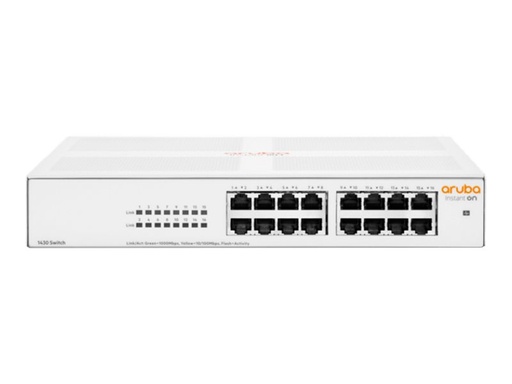 [R8R48A] HPE Networking Instant On 1430 16G Class4 PoE 124W Switch - Switch - unmanaged - 16 x 10/100/1000 (PoE Class 4)