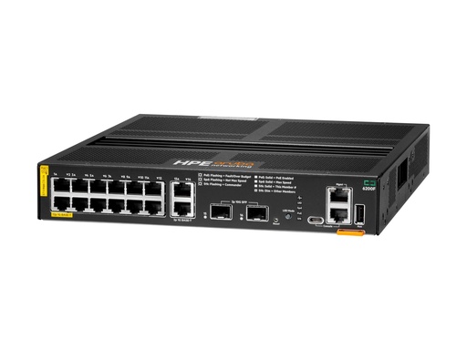 [R8Q72A#ABB] HPE Aruba 6200F 12G Class4 PoE 2G/2SFP+ 139W Switch - Switch - L3 - managed - 12 x 10/100/1000 (PoE+)